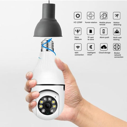Κάμερα BULB 4MP με περιστροφή – 360° WiFi, για τοποθέτηση σε δείγμα