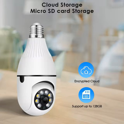 Κάμερα BULB 4MP με περιστροφή – 360° WiFi, για τοποθέτηση σε δείγμα